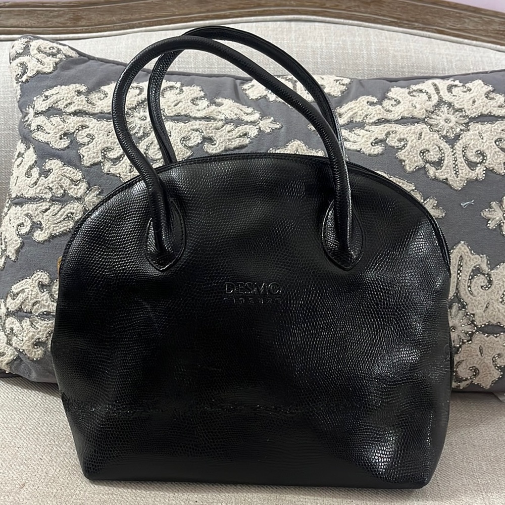 Desmo Firenze Black Genuine Leather Made in Italy Handbag​